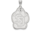 10k White Gold Logoart University Of South Dakota Extra Large  Pendant