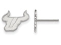 10k White Gold Logoart University Of South Florida Extra Small Post Earrings