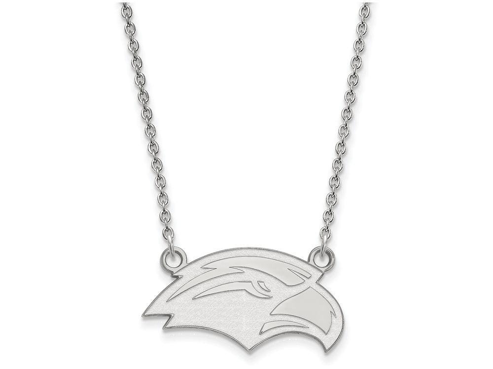 10k White Gold Logoart University Of Southern Mississippi Small Pendant Necklace
