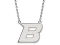 10k White Gold Logoart Boise State University Large Pendant Necklace
