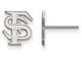 10k White Gold Logoart Florida State University Extra Small Post Earrings