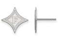 10k White Gold Logoart Furman University Small Post Earrings