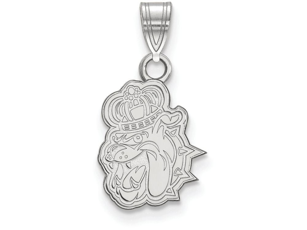 10k White Gold Logoart James Madison University Small Pendant
