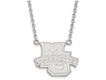 10k White Gold Logoart Marquette University Large Pendant Necklace