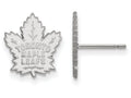 10k White Gold Nhl Logoart Toronto Maple Leafs Small Post Earrings