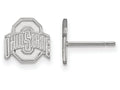 10k White Gold Logoart Ohio State University Extra Small Post Earrings