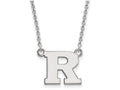 10k White Gold Logoart Rutgers Small Pendant Necklace