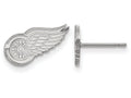 10k White Gold Nhl Logoart Detroit Red Wings Extra Small Post Earrings