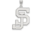 10k White Gold Logoart San Jose State University Extra Large  Pendant