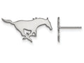 10k White Gold Logoart Southern Methodist University Small Post Earrings