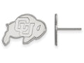 10k White Gold Logoart University Of Colorado Small Post Earrings