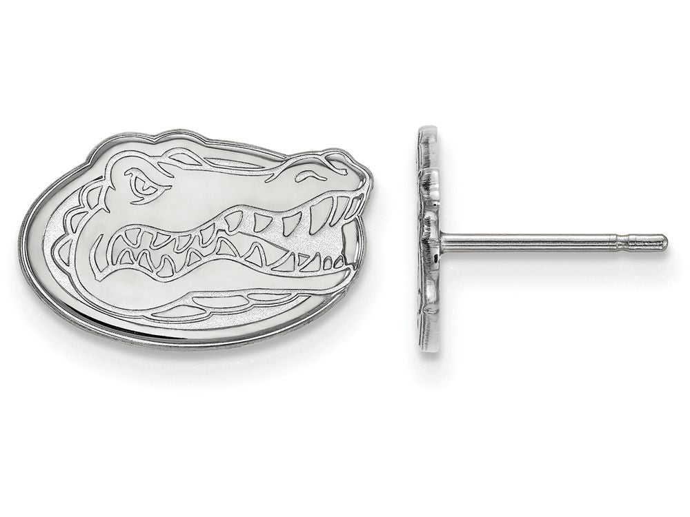 10k White Gold Logoart University Of Florida Extra Small Post Earrings