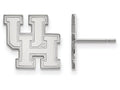 10k White Gold Logoart University Of Houston Small Post Earrings