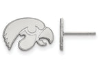 10k White Gold Logoart University Of Iowa Extra Small Post Earrings