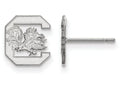 10k White Gold Logoart University Of South Carolina Extra Small Post Earrings