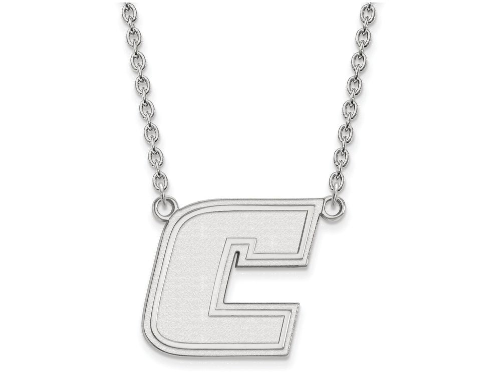 10k White Gold Logoart The U Of Tennessee At Chattanooga Large  Pendant Necklace