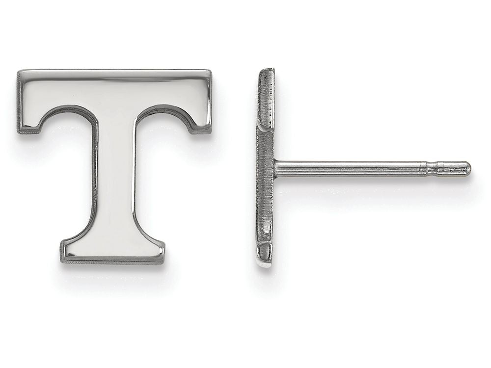 10k White Gold Logoart University Of Tennessee Extra Small Post Earrings