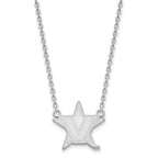 10k White Gold Logoart Vanderbilt University Large Pendant Necklace