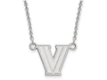 10k White Gold Logoart Villanova University Small Pendant Necklace