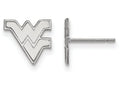 10k White Gold Logoart West Virginia University Extra Small Post Earrings