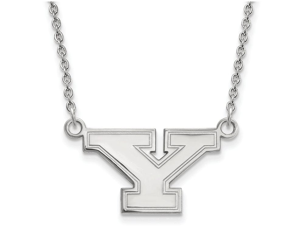 10k White Gold Logoart Youngstown State University Small Pendant Necklace