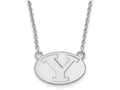 10k White Gold Logoart Brigham Young University Small Pendant Necklace