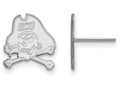 10k White Gold Logoart East Carolina University Small Post Earrings