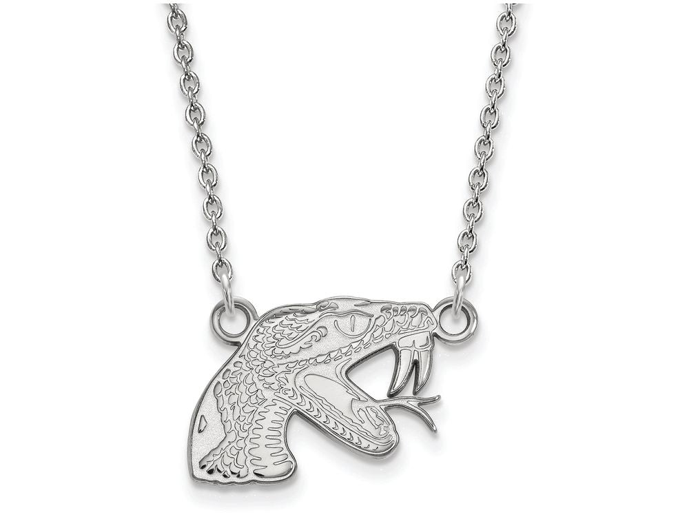 10k White Gold Logoart Florida Aandm University Small Pendant Necklace