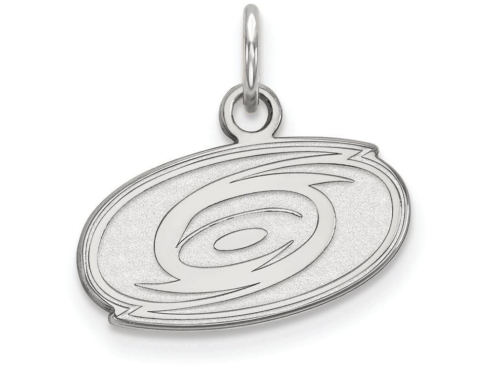 10k White Gold Nhl Logoart Carolina Hurricanes Extra Small Pendant