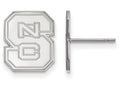 10k White Gold Logoart North Carolina State University Small Post Earrings