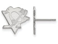 10k White Gold Nhl Logoart Pittsburgh Penguins Small Post Earrings