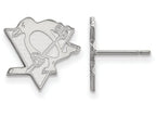 10k White Gold Nhl Logoart Pittsburgh Penguins Small Post Earrings