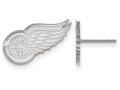 10k White Gold Nhl Logoart Detroit Red Wings Small Post Earrings