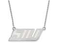 10k White Gold Logoart Southern Illinois University Small Pendant Necklace
