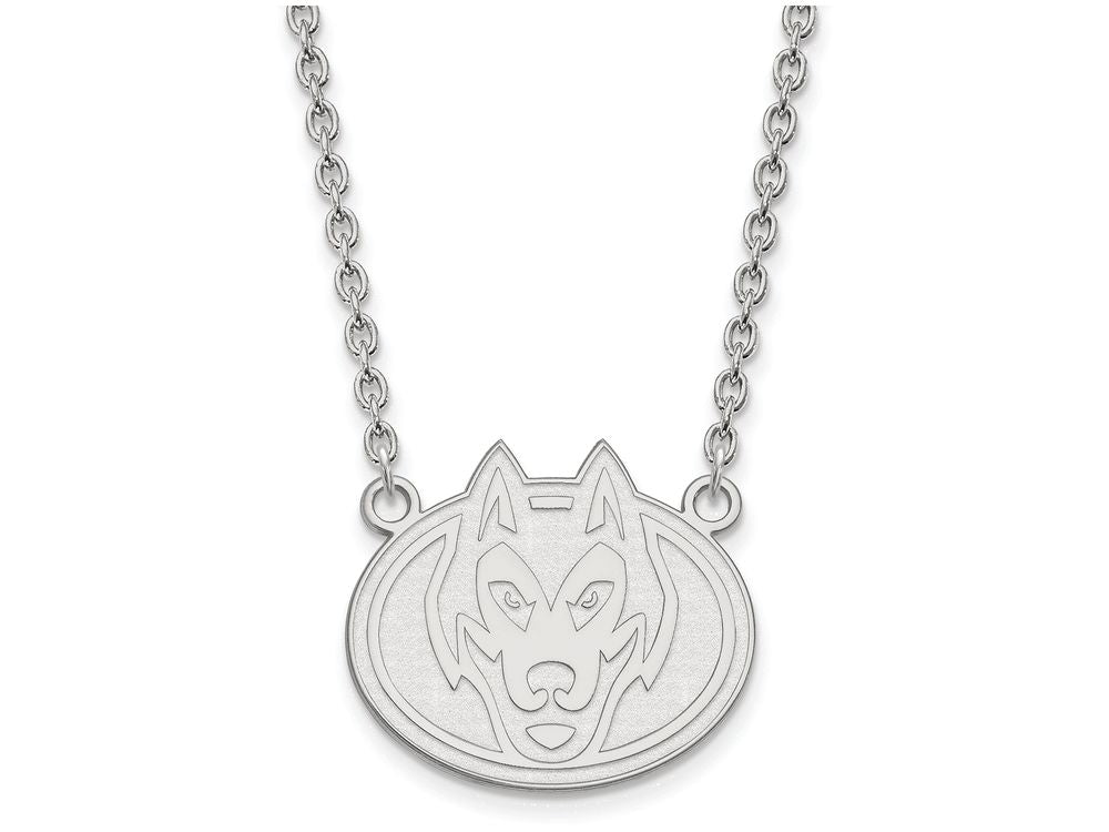 10k White Gold Logoart St. Cloud State Large Pendant Necklace