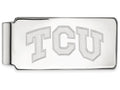 10k White Gold Logoart Texas Christian University Money Clip