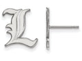 10k White Gold Logoart University Of Louisville Small Post Earrings