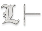 10k White Gold Logoart University Of Louisville Small Post Earrings