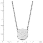 10k White Gold Logoart University Of New Mexico Large Pendant Necklace