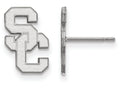Logoart 10k White Gold University Of Southern California Small Post Earrings