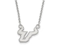 10k White Gold Logoart University Of South Florida Small Pendant Necklace