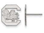 10k White Gold Logoart University Of South Carolina Small Post Earrings