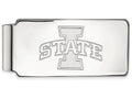 10k White Gold Logoart Iowa State University Money Clip