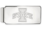 10k White Gold Logoart Iowa State University Money Clip