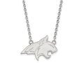 10k White Gold Logoart Montana State University Large Pendant Necklace