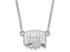 10k White Gold Logoart Ohio University Small Pendant Necklace