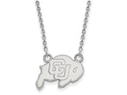 10k White Gold Logoart University Of Colorado Small Pendant Necklace
