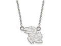 10k White Gold Logoart University Of Kansas Small Pendant Necklace