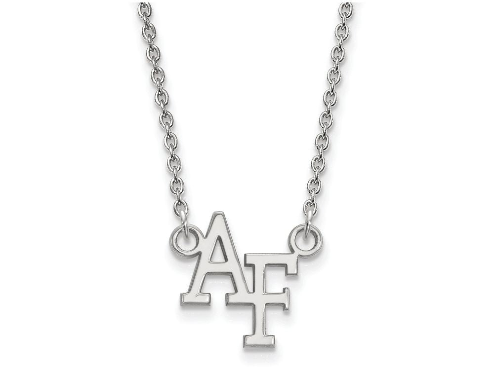 10k White Gold Logoart United States Air Force Academy Small Pendant Necklace