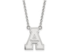 10k White Gold Logoart Appalachian State University Large Pendant Necklace